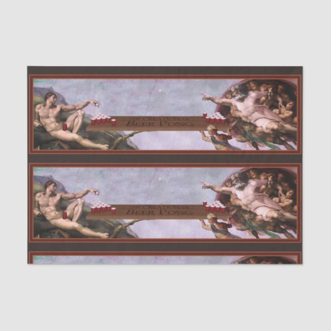 Creation of Beer Pong Tissue Paper (Front)