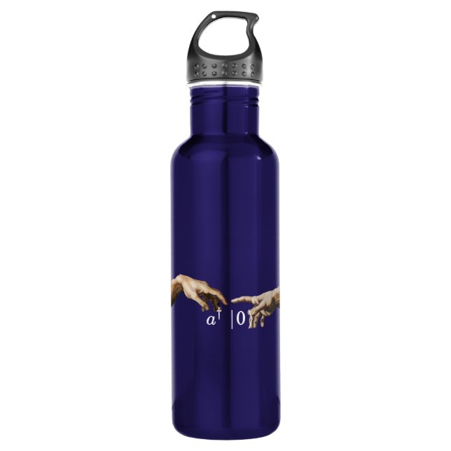 Creation operator, micheangelo physics and art 710 ml water bottle (Front)