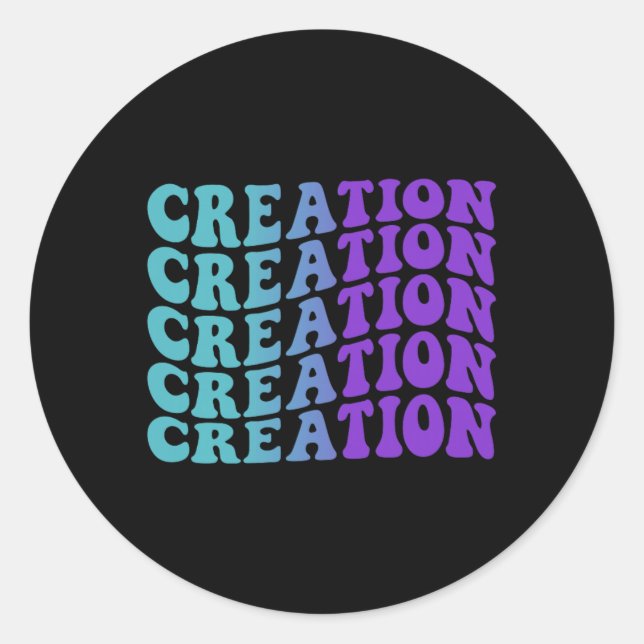 Creation Prevention Awareness Classic Round Sticker (Front)