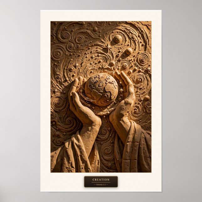 Creation — Sculpted Scripture Poster (Front)
