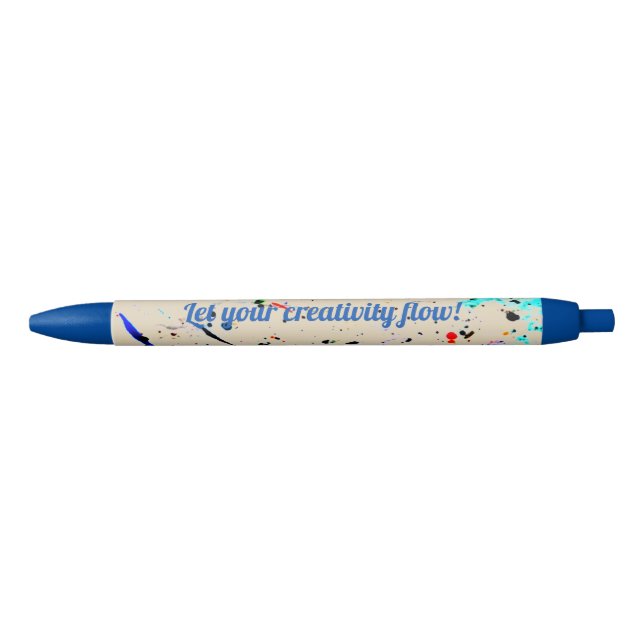 Creative Abstract Art Blue Ink Pen (Front)
