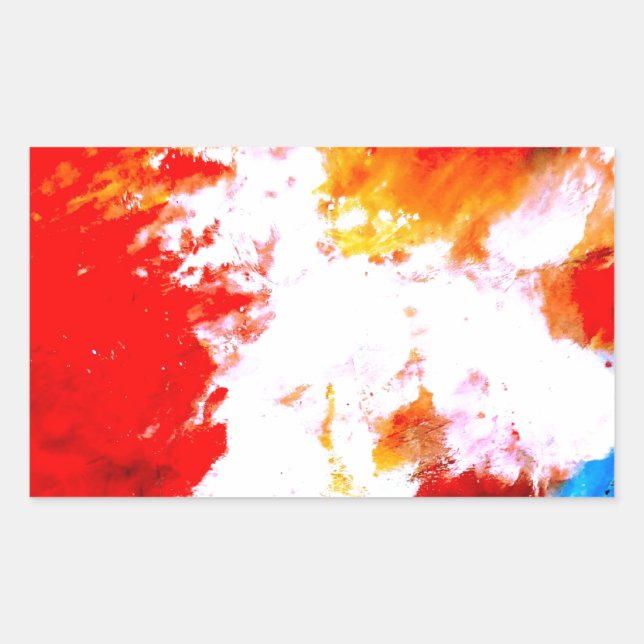 Creative Abstract Artwork Rectangular Sticker (Front)