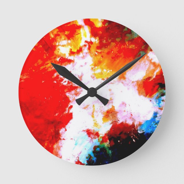 Creative Abstract Artwork Round Clock (Front)