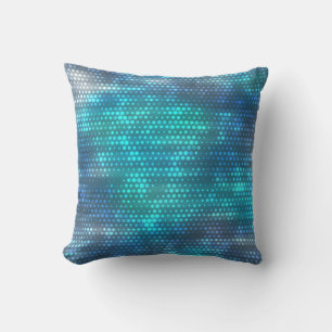 Creative abstract blue background design. cushion