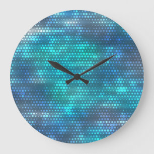 Creative abstract blue background design. large clock