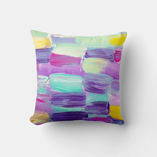 Creative abstract hand painted background, wallpap cushion (Front)