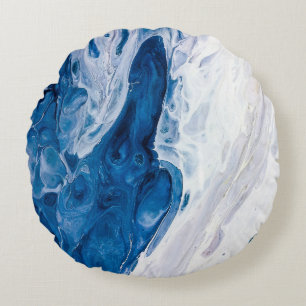 Creative abstract hand painted background, wallpap round cushion