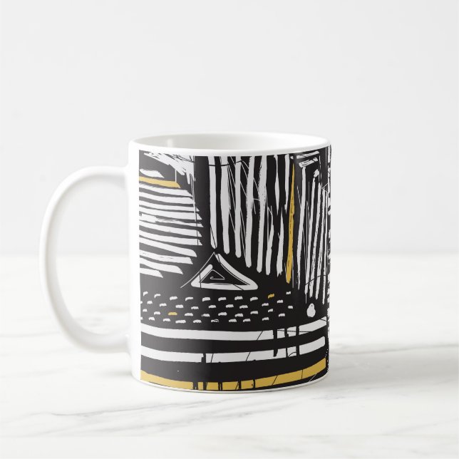 Creative abstract seamless pattern: artistic desig coffee mug (Left)