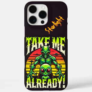 Creative Alien Art Expressing Desire for Contact iPhone 16 Pro Max Case