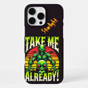 Creative Alien Art Expressing Desire for Contact iPhone 16 Pro Max Case