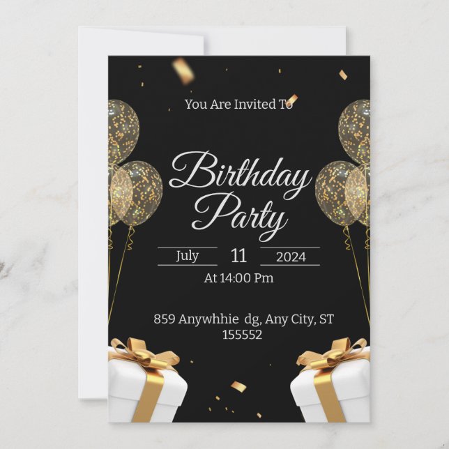 Creative and Unique Birthday Party Invitations (Front)