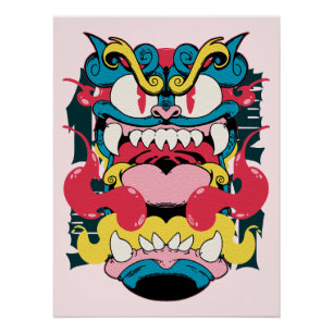 Creative Anime Wall Art Devil Mask 06