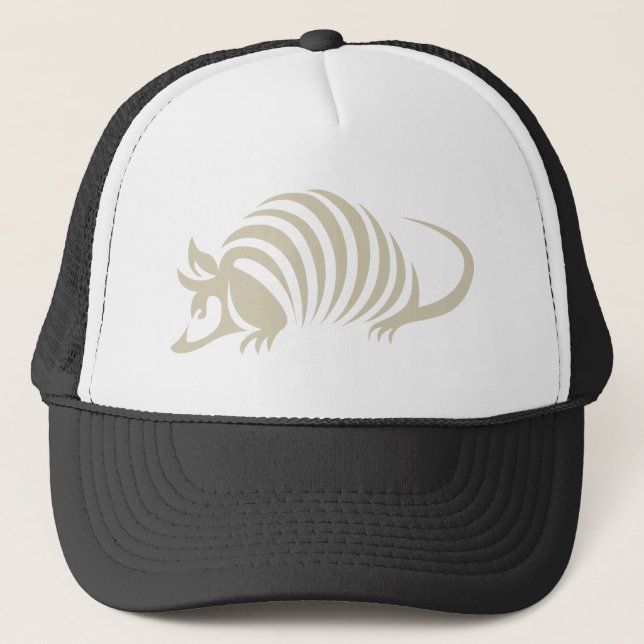 Creative Armadillo Illustration Trucker Hat (Front)