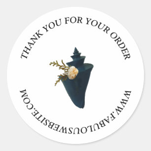Creative art shop store thank you for your order classic round sticker