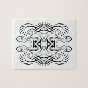 Creative artistic border pattern jigsaw puzzle