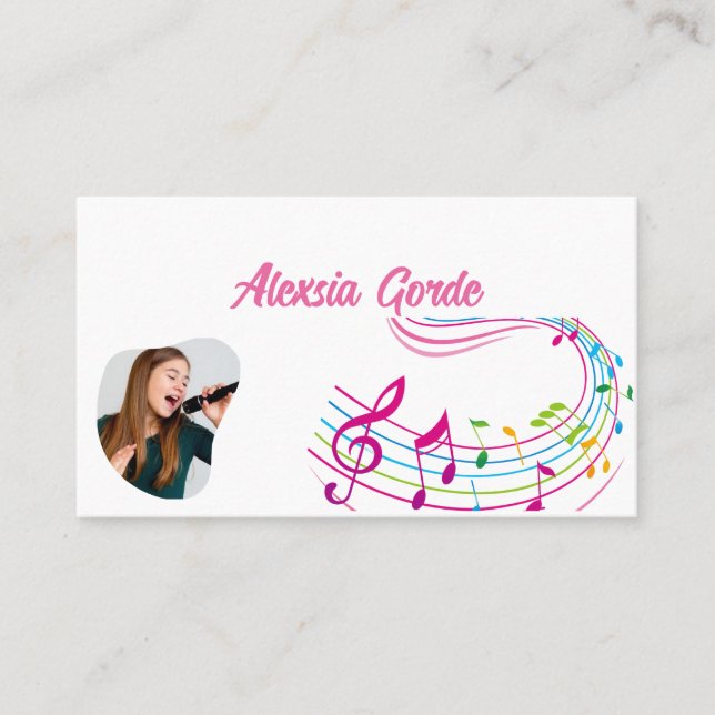 Creative Artistic pink smooth Business Card (Front)