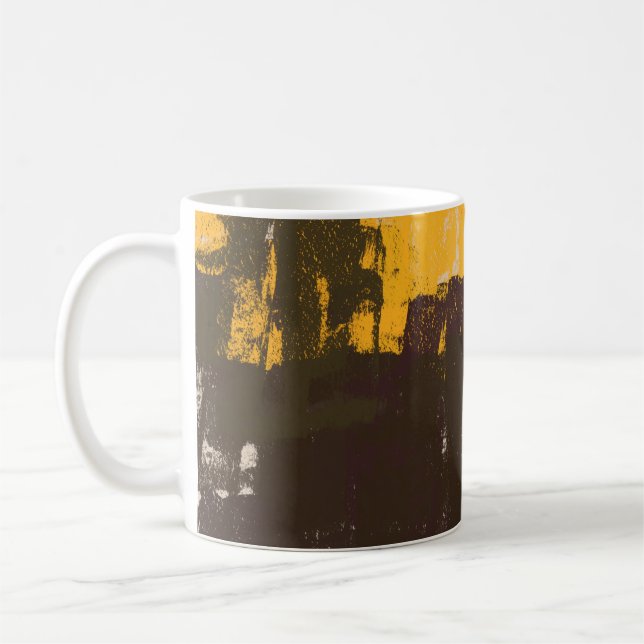 Creative artistic sketch, colourful texture. coffee mug (Left)