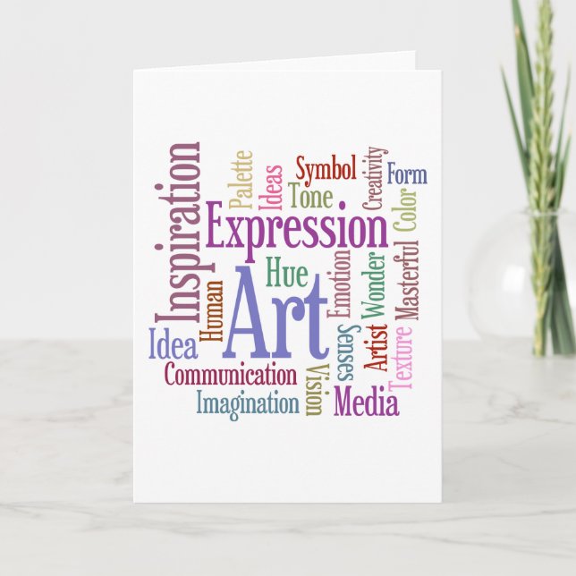 Creative Artist's Inspiration Word Art Card (Front)