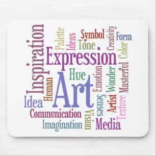 Creative Artist's Inspiration Word Art Mouse Pad