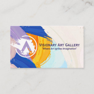 Creative Arts Logo   Paint Brushed Background Business Card