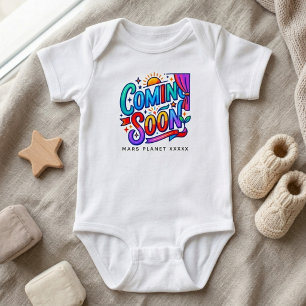 Creative Baby Coming Soon Pregnancy Announcement Bodysuit