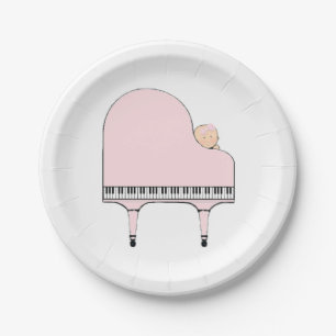 Creative Baby Shower Music Theme Paper Plate