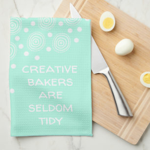 Creative Bakers are Seldom Tidy Pastel Tea Towel