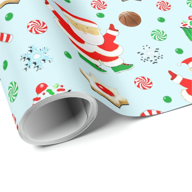 Creative Basketball Holiday Gift Wrapping Paper (Roll Corner)