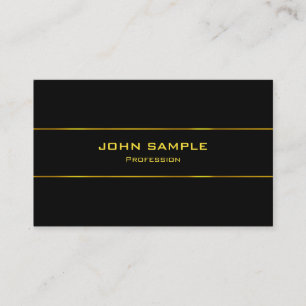 Creative Black And Gold Lights Modern Glamour Business Card