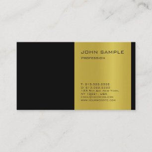 Creative Black and Gold Modern Professional Matte Business Card