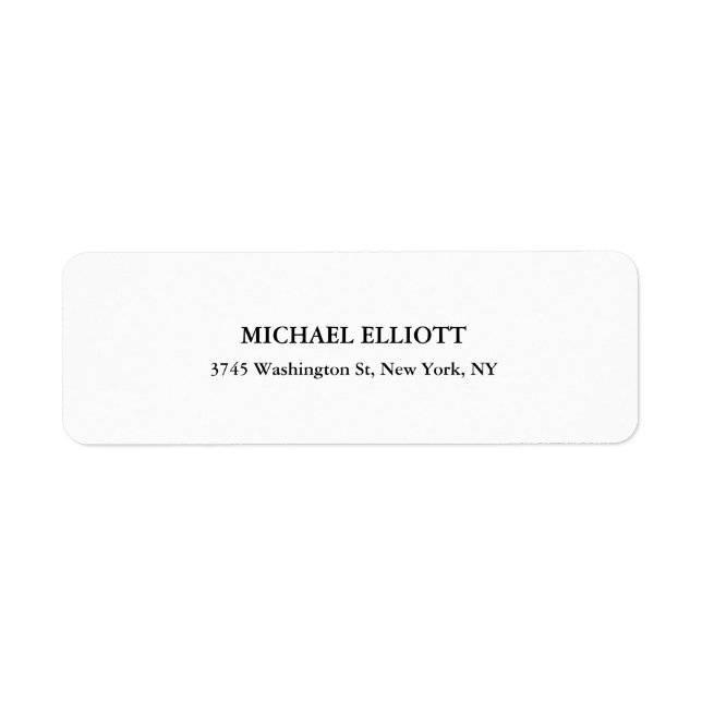 Creative Black & White Classical Professional Cute Return Address Label (Front)