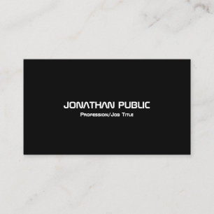 Creative Black White Minimalist Template Modern BW Business Card