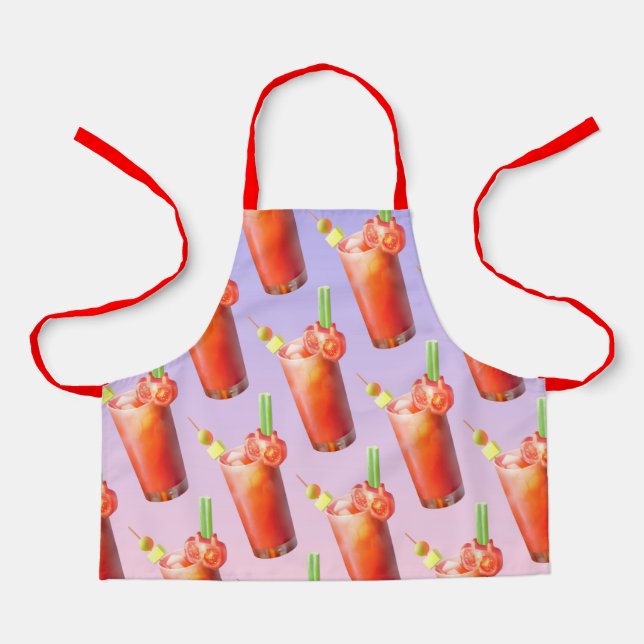 Creative Bloody Mary Cocktail Apron (Front)