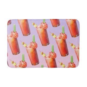 Creative Bloody Mary Cocktail Bath Mat
