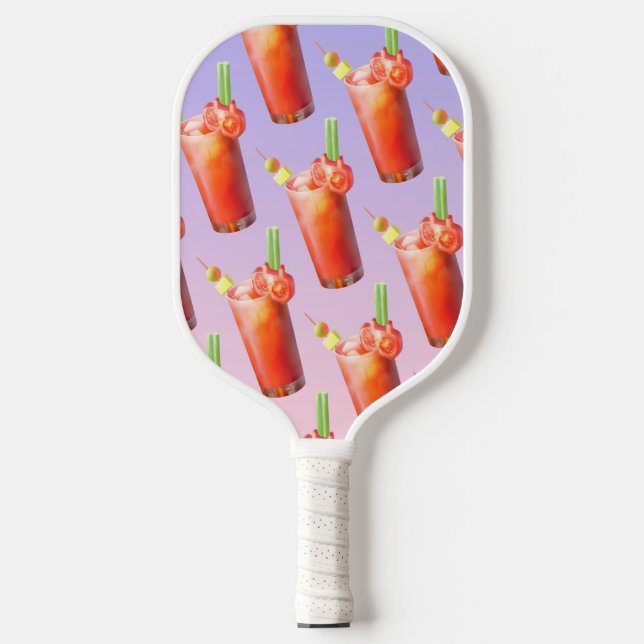 Creative Bloody Mary Cocktail Pickleball Paddle (Front)