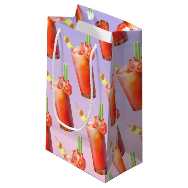 Creative Bloody Mary Cocktail Small Gift Bag (Front Angled)