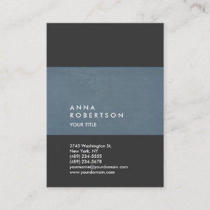 Creative Blue Grey Trendy Large Professional Business Card