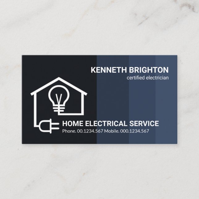 Creative Blue Layers Home Electric Circuit Wiring Business Card (Front)