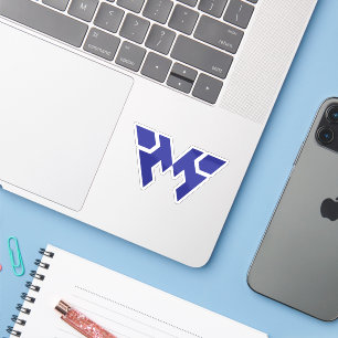 Creative Blue Modern and Minimal Letter W Monogram