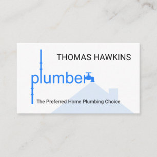 Creative Blue Plumber Pipeline Waterflow Business Card
