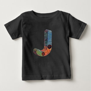 Creative Bold Letter J Initial Monogram Baby T-Shirt