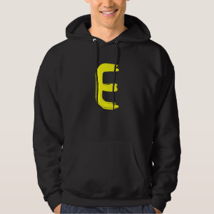 Creative Bold Yellow Letter E - Design Alphabet - Hoodie