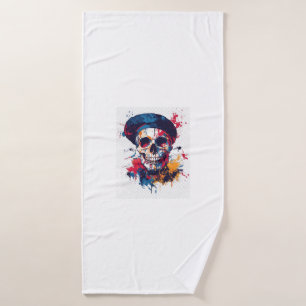 Creative Bones � Funny Artist Skull Bath Towel