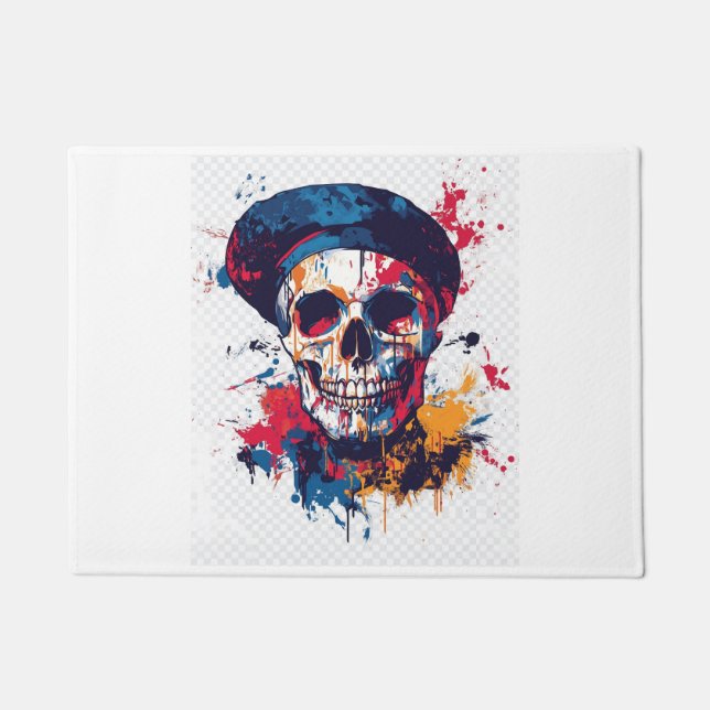 Creative Bones � Funny Artist Skull Doormat (Front)