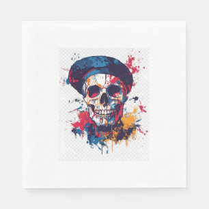 Creative Bones – Funny Artist Skull Napkin