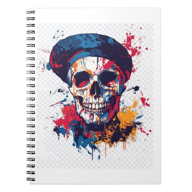 Creative Bones � Funny Artist Skull Notebook (Front)