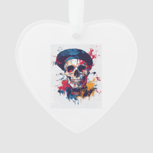 Creative Bones � Funny Artist Skull Ornament