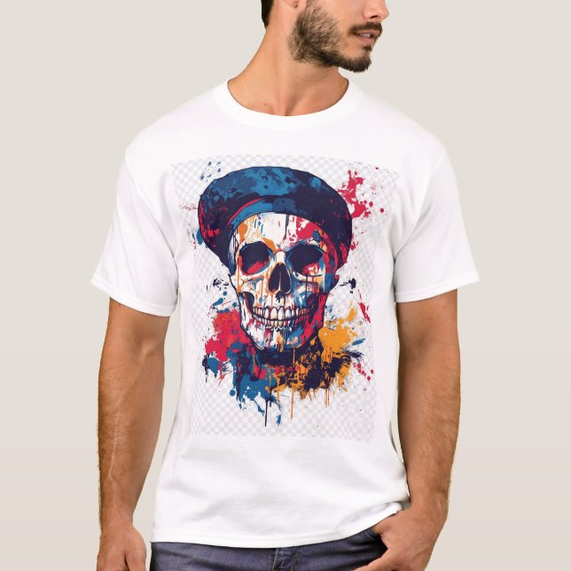 Creative Bones � Funny Artist Skull T-Shirt (Front)