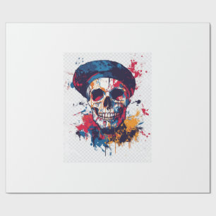 Creative Bones � Funny Artist Skull Wrapping Paper