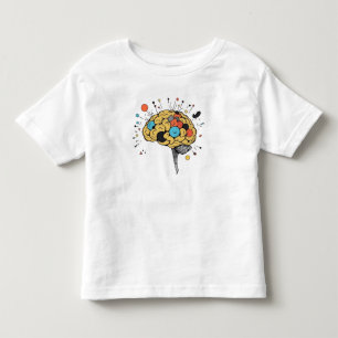 Creative Brain Abstract Mental Health Illustration Toddler T-Shirt